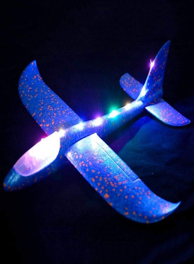 WP White Popcorn LED Lighting Glider Plane Toy, Flying Aerobatic Plane, Throwing Foam Hand Launch Aircraft Glider Fun Outdoor Toy for Boys and Girls - Image 2